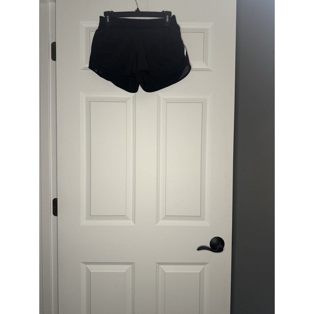 Lululemon Athletic Shorts W Liner  6 Black W Mesh Detail No Drawstrings